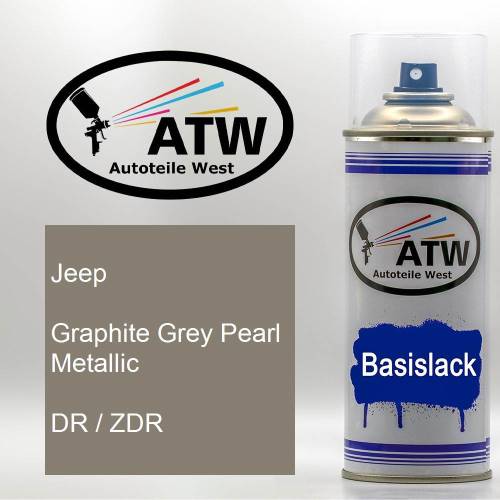 Jeep, Graphite Grey Pearl Metallic, DR / ZDR: 400ml Sprühdose, von ATW Autoteile West.